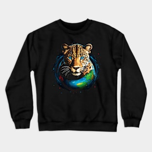 Leopard Earth Day Crewneck Sweatshirt